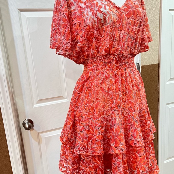 Taylor V Neck Ruffle Dress - Picture 4 of 7